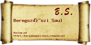 Beregszászi Saul névjegykártya